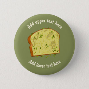 Garlic Bread - Herby Italian Loaf Slice - own text Button