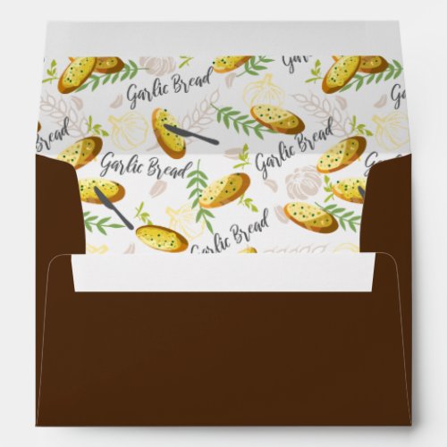 Garlic Bread Illustration Pattern V1 Envelope