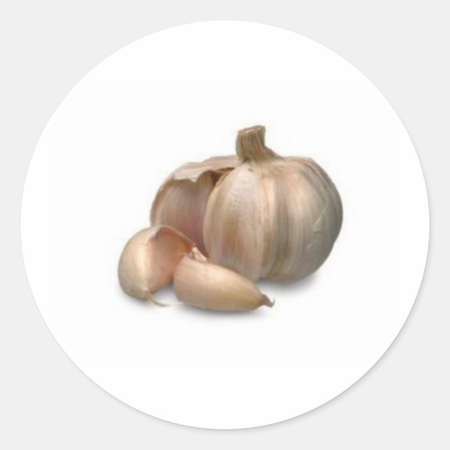 Garlic bulb classic round sticker (Front)