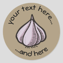 Garlic Bulb Classic Round Sticker