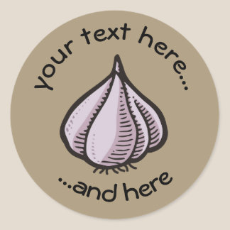 Garlic Bulb Classic Round Sticker