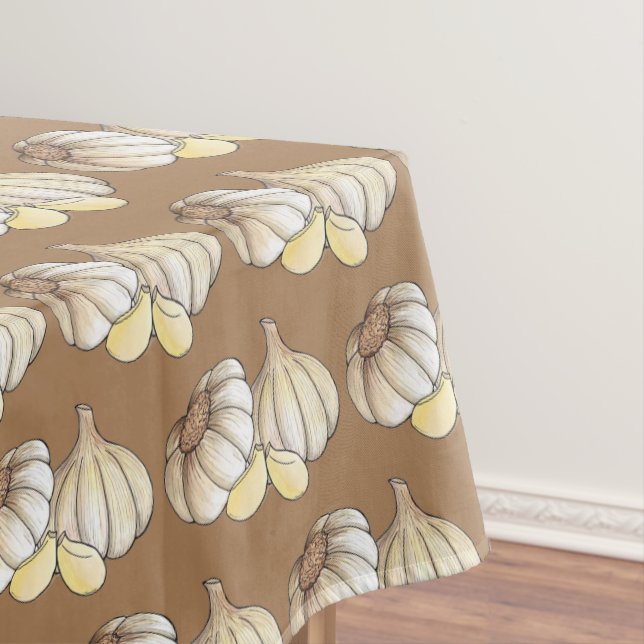 Garlic Bulb Cloves Vegetable Italian Food Cooking Tablecloth (In Situ)