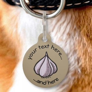 Garlic Bulb Pet ID Tag
