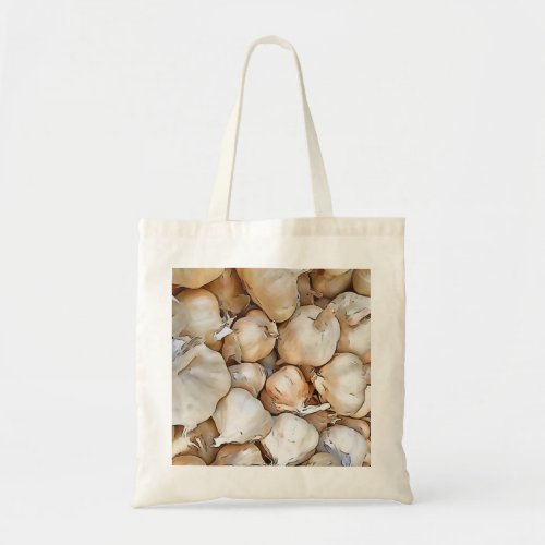Garlic Bulbs Artistic Black Outline Art Tote Bag