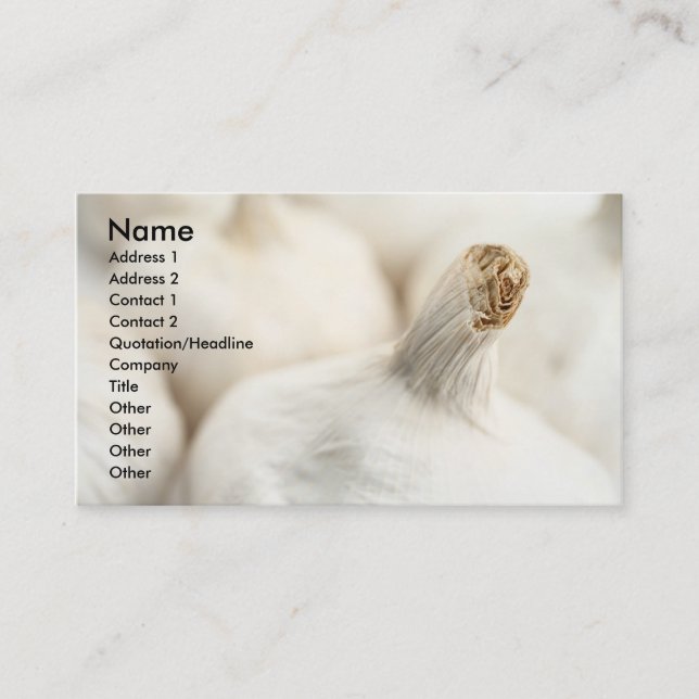 Garlic bulbs business card (Front)