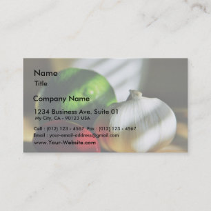 Garlic Bulbs Limes Chillies Peppers Chili Business Card