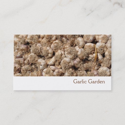 Customizable Garlic business card