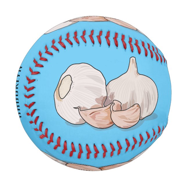 Garlic cartoon illustration   baseball (Front Left)