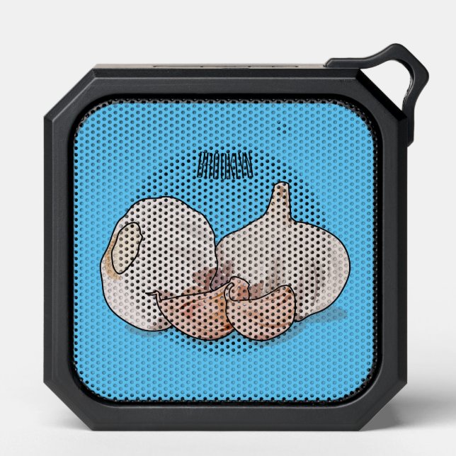 Garlic cartoon illustration   bluetooth speaker (Front)