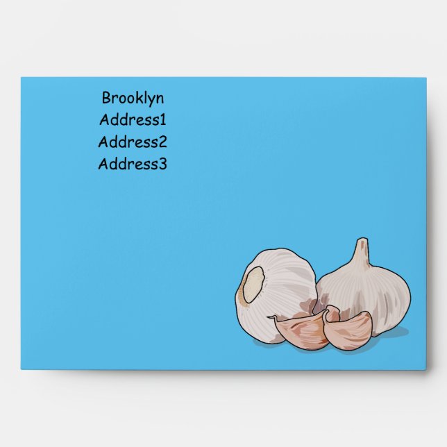 Garlic cartoon illustration envelope (Front)