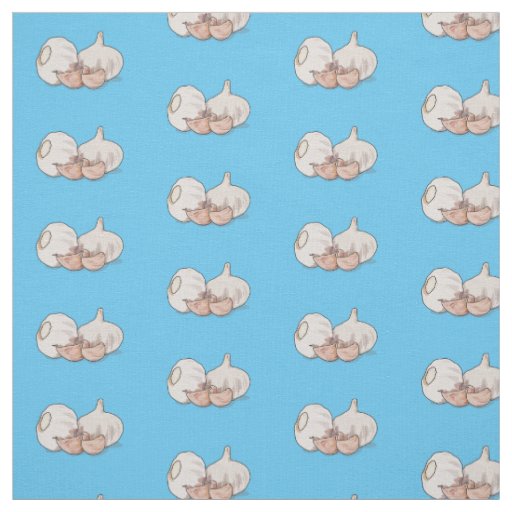 Garlic cartoon illustration   fabric