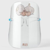 Garlic cartoon illustration face shield (Front)