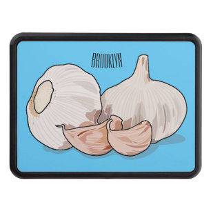 Garlic cartoon illustration   hitch cover
