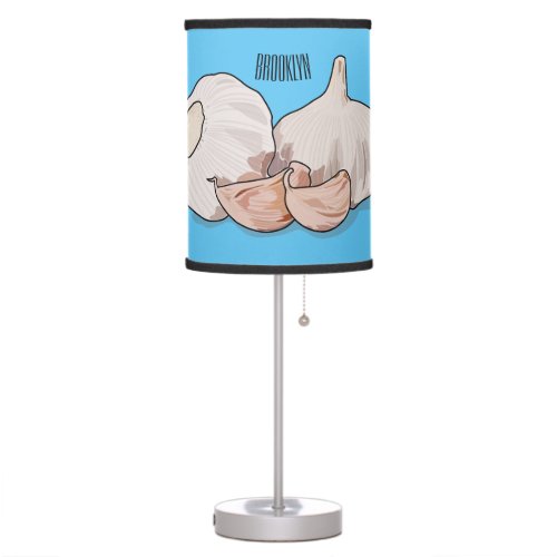 Garlic cartoon illustration   table lamp