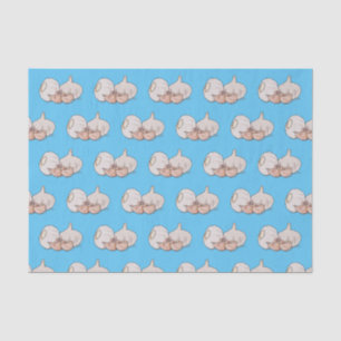 Garlic cartoon illustration tissue paper