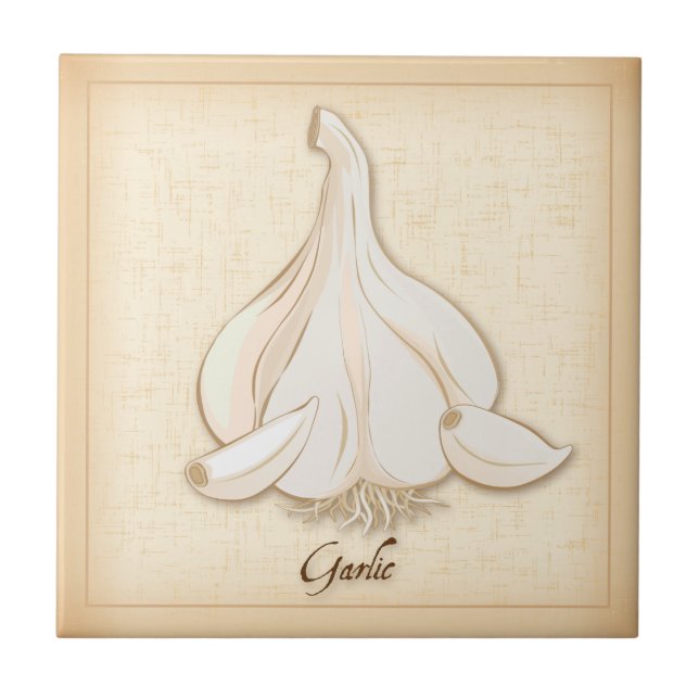 Garlic Ceramic Tile (Front)