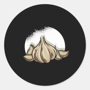 Garlic Clove Vegan Bulb Ail Chive Farmer Vegetaria Classic Round Sticker