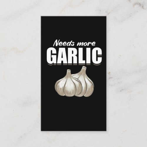 Garlic Cloves Funny Cooking Food Humor Business Card