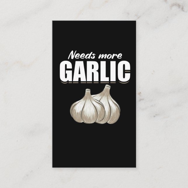 Garlic Cloves Funny Cooking Food Humor Business Card (Front)