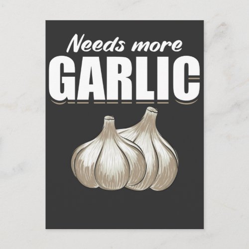 Garlic Cloves Funny Cooking Food Humor Postcard