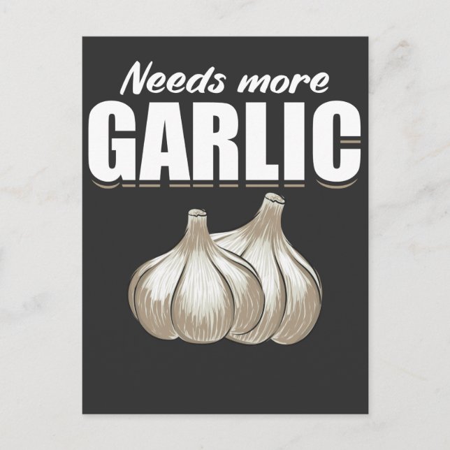 Garlic Cloves Funny Cooking Food Humor Postcard (Front)