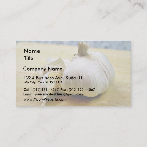 Garlic Cloves Still Life Business Card Templates