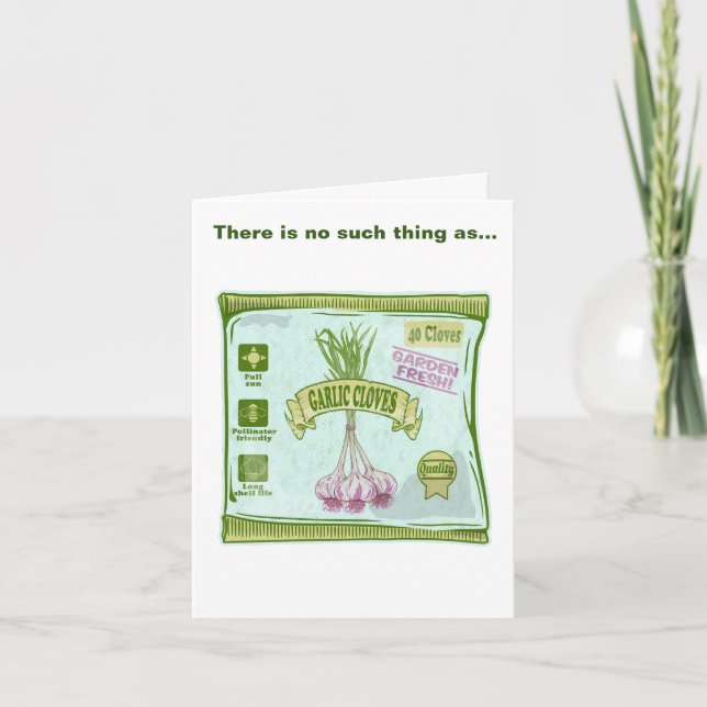 Garlic Cloves Vegetable garden Card (Front)