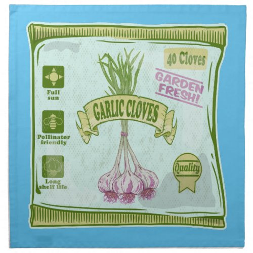Garlic Cloves Vegetable garden Cloth Napkin