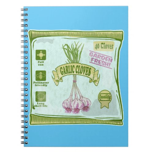 Garlic Cloves Vegetable garden Notebook