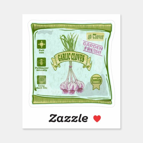 Garlic Cloves Vegetable garden Sticker