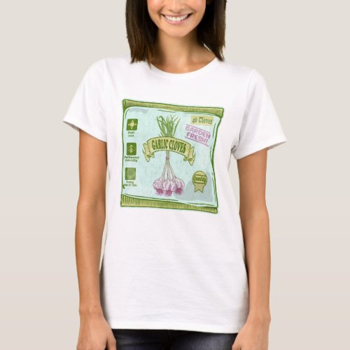 Garlic Cloves Vegetable garden T_Shirt