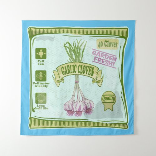 Garlic Cloves Vegetable garden Tapestry