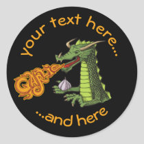 Garlic Dragon Classic Round Sticker