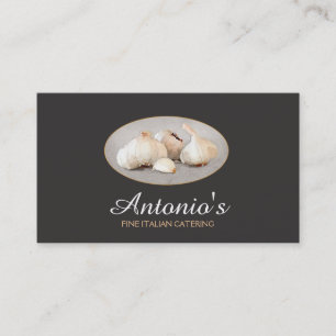 Garlic Italian or Greek Catering Chef 3 Business Card