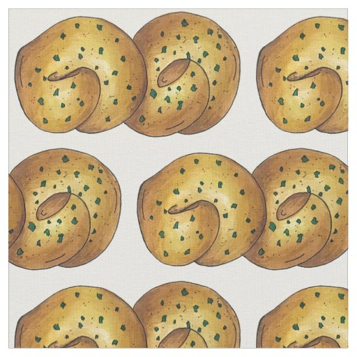 Garlic Knots Bread Roll Italian Food Cooking Chef Fabric