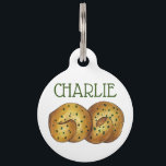 Garlic Knots Bread Roll Italian Food Cooking Chef Pet ID Tag<br><div class="desc">Design features an original marker illustration of a pair of garlic knots, an Italian restaurant staple. Made with bread dough, these garlicky appetizers are popular in New York City Italian restaurants and pizzerias, most commonly as an appetizer and sometimes served alongside marinara sauce. Great for a foodie, chef, restaurant, or...</div>