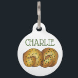 Garlic Knots Bread Roll Italian Food Cooking Chef Pet ID Tag<br><div class="desc">Design features an original marker illustration of a pair of garlic knots, an Italian restaurant staple. Made with bread dough, these garlicky appetizers are popular in New York City Italian restaurants and pizzerias, most commonly as an appetizer and sometimes served alongside marinara sauce. Great for a foodie, chef, restaurant, or...</div>