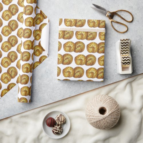 Garlic Knots Bread Roll Italian Food Cooking Chef Wrapping Paper