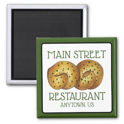 Garlic Knots Bread Roll Italian Food Restaurant Magnet