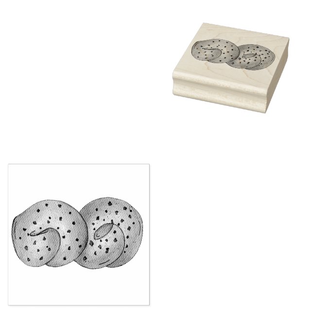 Garlic Knots Bread Roll Italian Food Restaurant Rubber Stamp (Stamped)