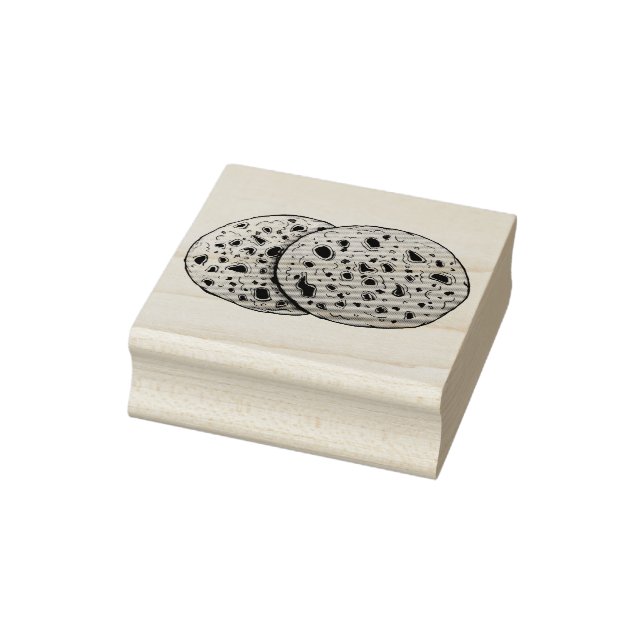 Garlic Naan Baked Indian Flatbread Cuisine Food Rubber Stamp (Stamp)