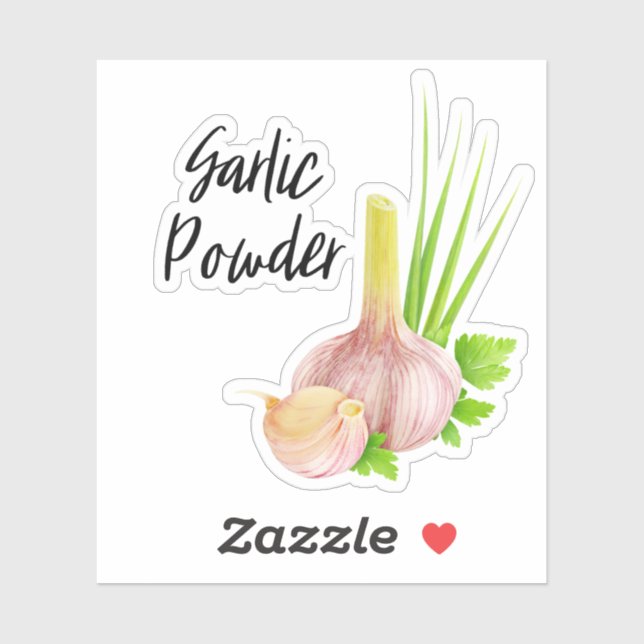 Garlic Powder Jar Sticker (Sheet)