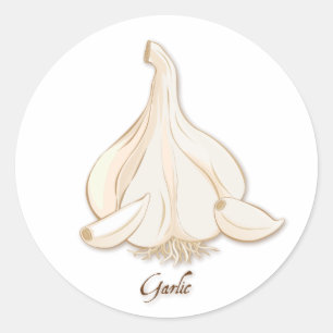 Garlic Round Sticker