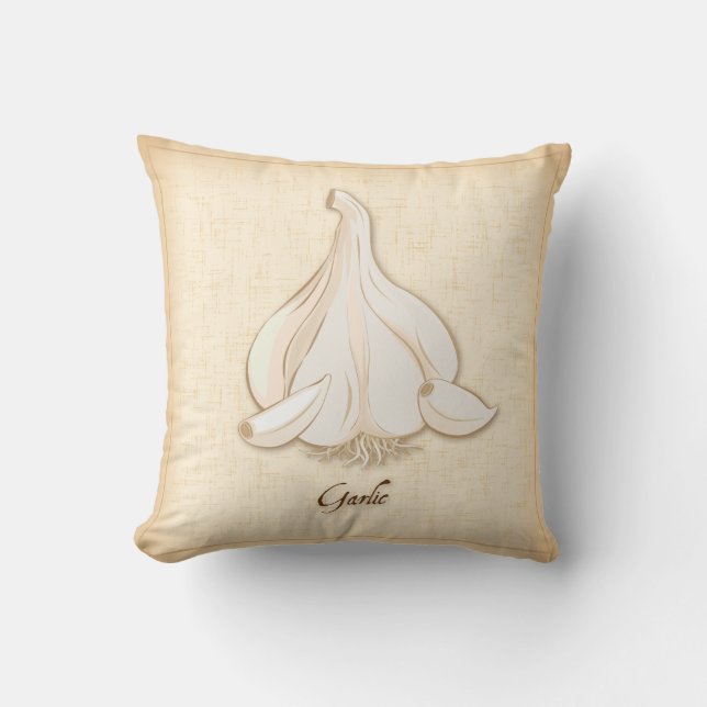 Garlic Throw Pillow (Front)
