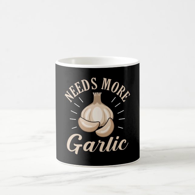 Garlic Vampire fun pun Needs More Garlic Coffee Mug (Center)