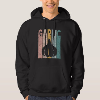 Garlic Vintage Garlic Farmer Retro Vegetables Farm Hoodie