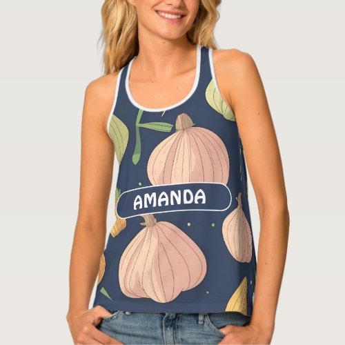 Garlic Watercolor Colorful Personalized Pattern Tank Top