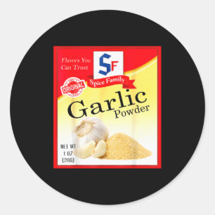 Garlic Wder Sce Group Costume Family Matching Hall Classic Round Sticker