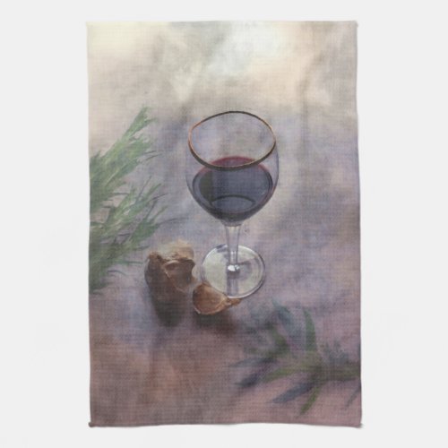 Garlic wine and herbs Mojo kitchen towel