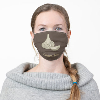 Garlic Woodcut Icon Adult Cloth Face Mask